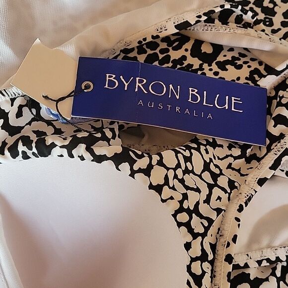 BRAND NEW BYRON BLUE TUMMY CONTROL ANIMAL PRINT DESIGN ONE-PIECE SWIMSUITS - Picture 11 of 15